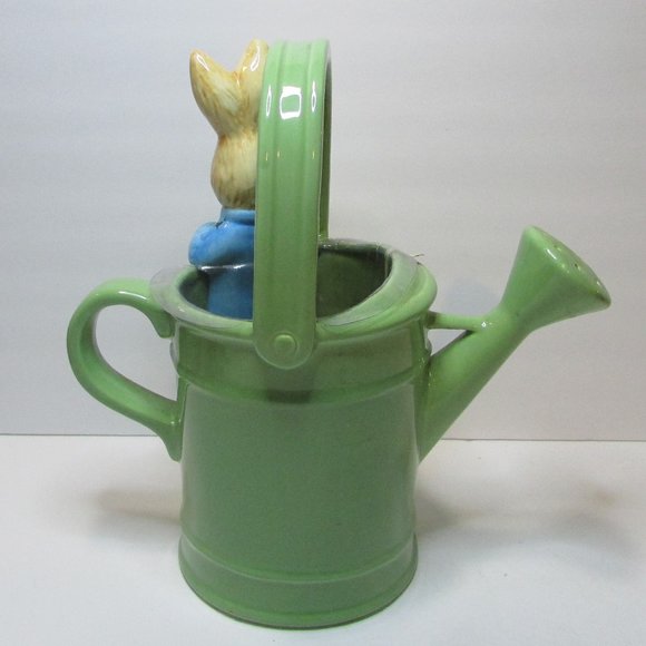 vintage Beatrix Potter Teleflora Peter Rabbit Watering Can vase holder spring - Picture 5 of 11